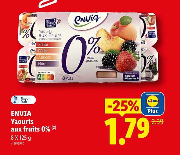 ENVIA Yaourts aux fruits 0% (2)