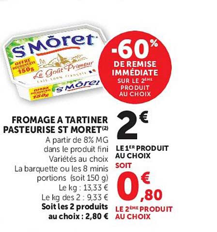 FROMAGE A TARTINER PASTEURISE ST MORET