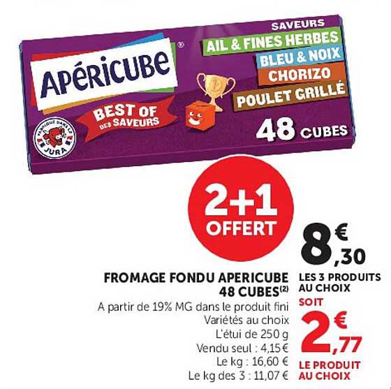 FROMAGE FONDU APERICUBE 48 CUBES