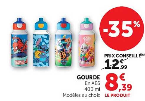 GOURDE En ABS 400 ml Modèles au choix