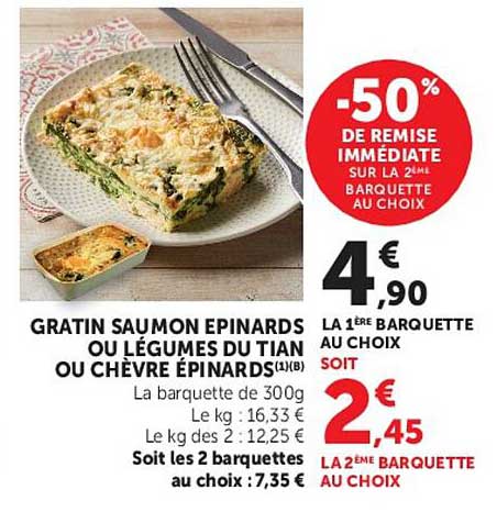 GRATIN SAUMON EPINARDS OU LÉGUMES DU TIAN OU CHÈVRE ÉPINARDS (1)