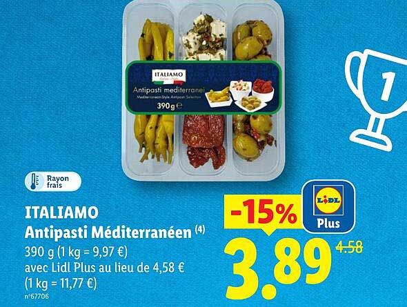 ITALIAMO Antipasti Méditerranéen