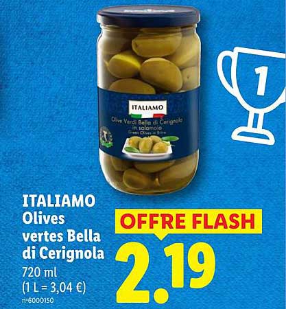 ITALIAMO Olives vertes Bella di Cerignola