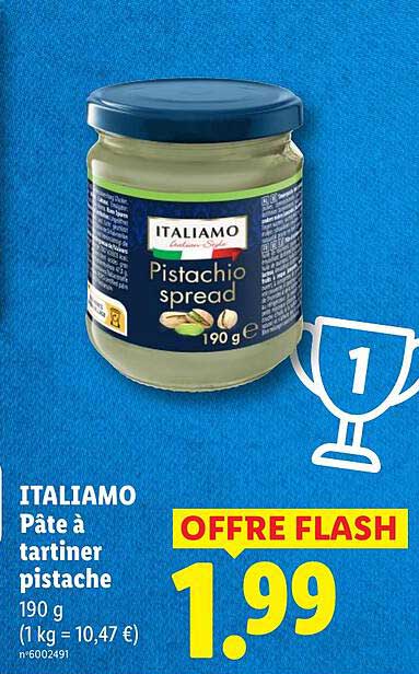 ITALIAMO Pâte à tartiner pistache 190 g