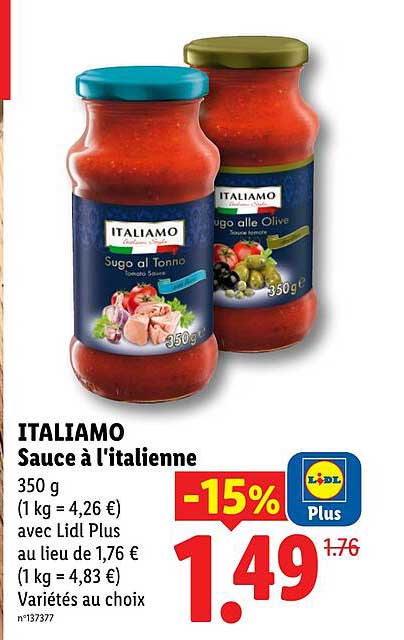ITALIAMO Sauce à l'italienne 350 g