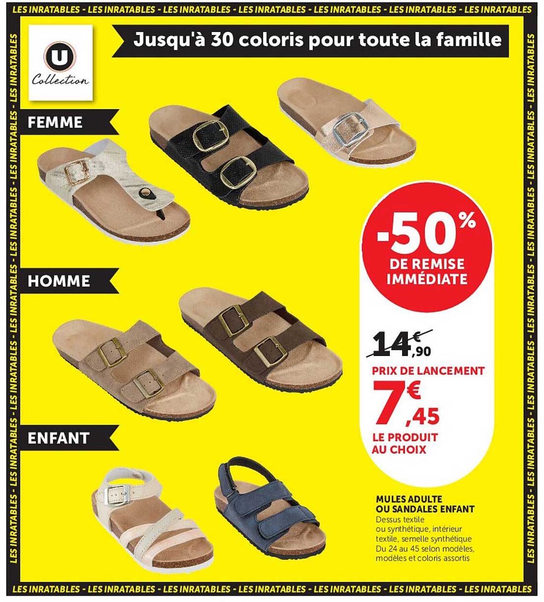 Jusqu’à 30 coloris pour toute la famille