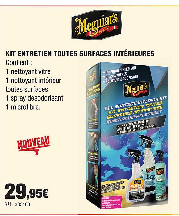 KIT ENTRETIEN TOUTES SURFACES INTÉRIEURES