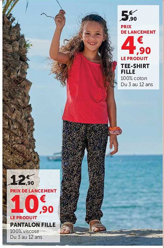 LE PRODUIT TEE-SHIRT FILLE 100% coton Du 3 au 12 ans