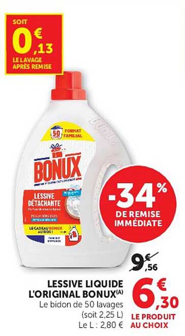 LESSIVE LIQUIDE L'ORIGINAL BONUX