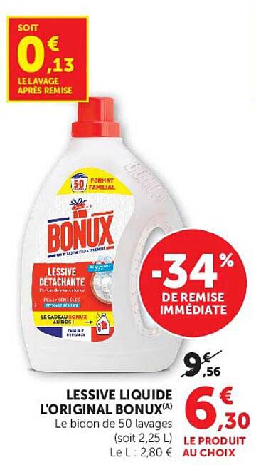 LESSIVE LIQUIDE L'ORIGINAL BONUX