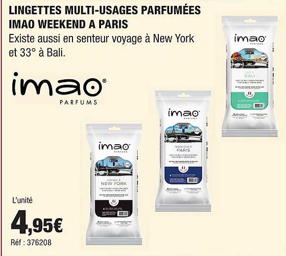 LINGETTES MULTI-USAGES PARFUMÉES IMAO WEEKEND A PARIS