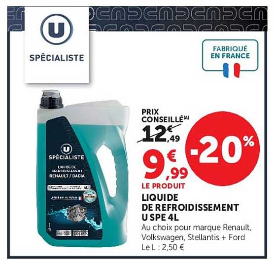 LIQUIDE DE REFROIDISSEMENT U SPÉ 4L