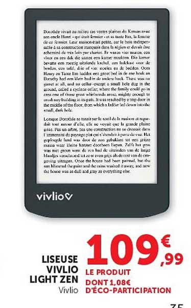 LISEUSE VIVLIO LIGHT ZEN