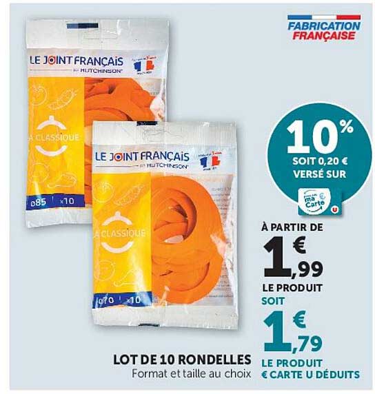 LOT DE 10 RONDELLES