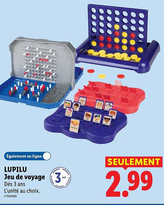 LUPILU Jeu de voyage