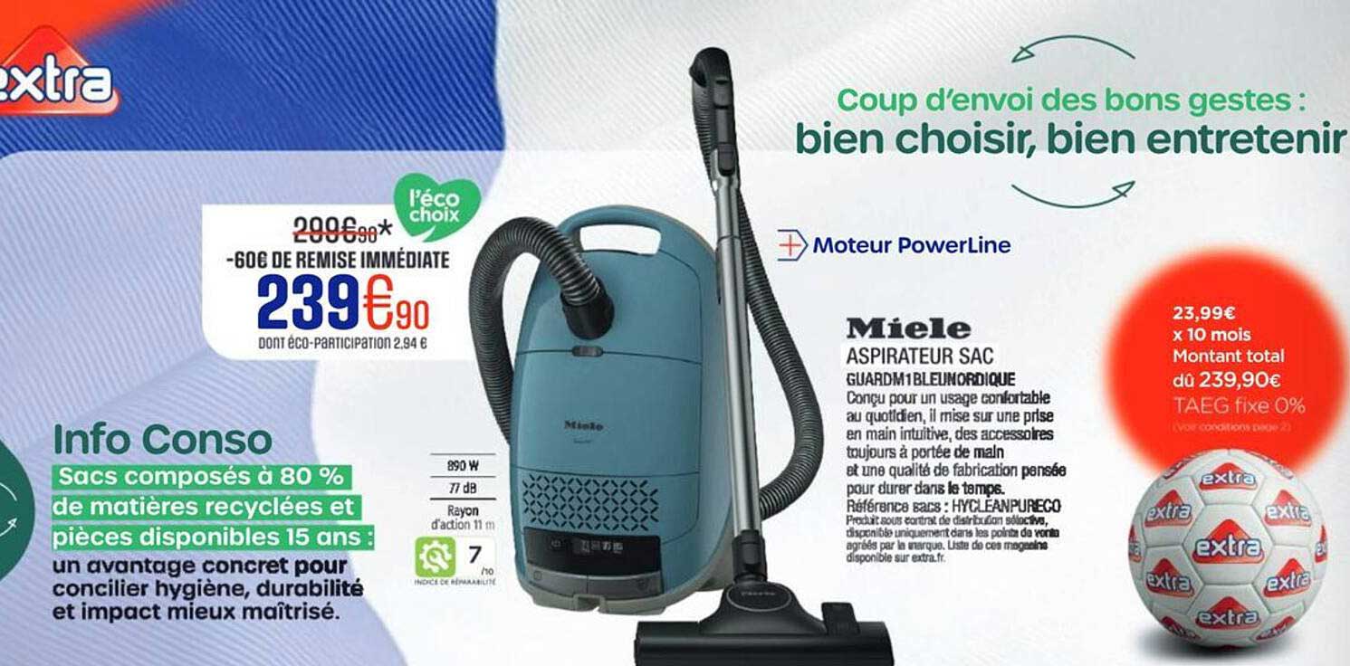 Miele ASPIRATEUR SAC GUARDM1BLEUINDORIQUE