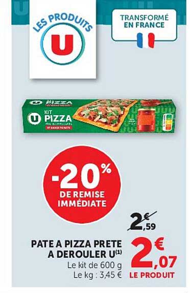PATE A PIZZA PRETE A DEROULEER U