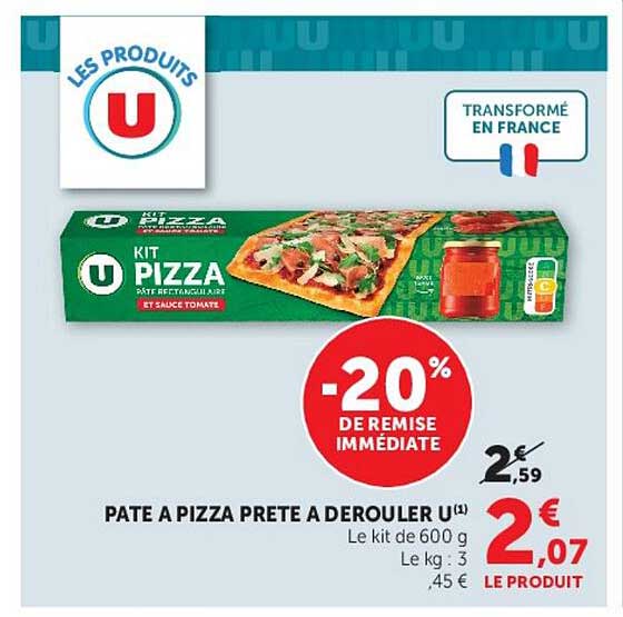 PATE A PIZZA PRETE A DEROULEUR U