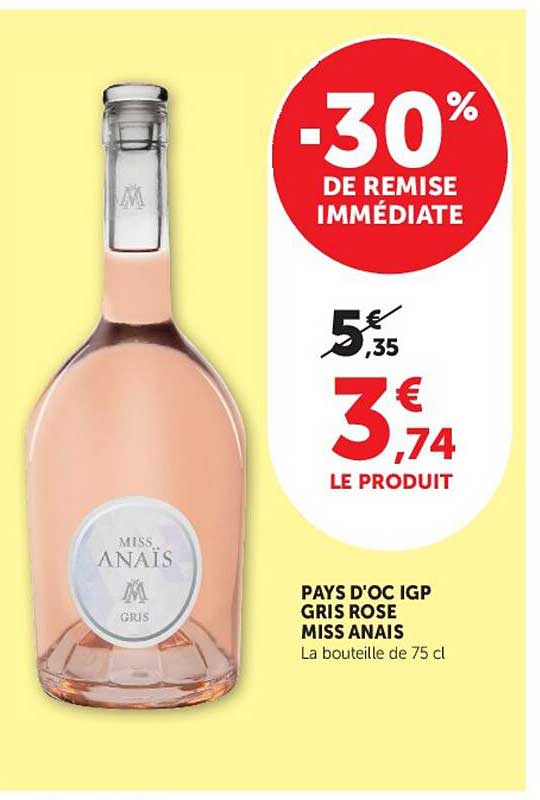 PAYS D'OC IGP GRIS ROSÉ MISS ANAIS