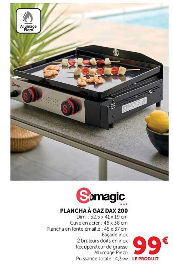 PLANCHA À GAZ DAX 200