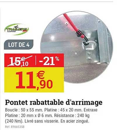 Pontet rabattable d'arrimage