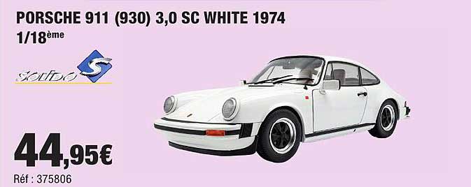 PORSCHE 911 (930) 3,0 SC WHITE 1974 1/18ème