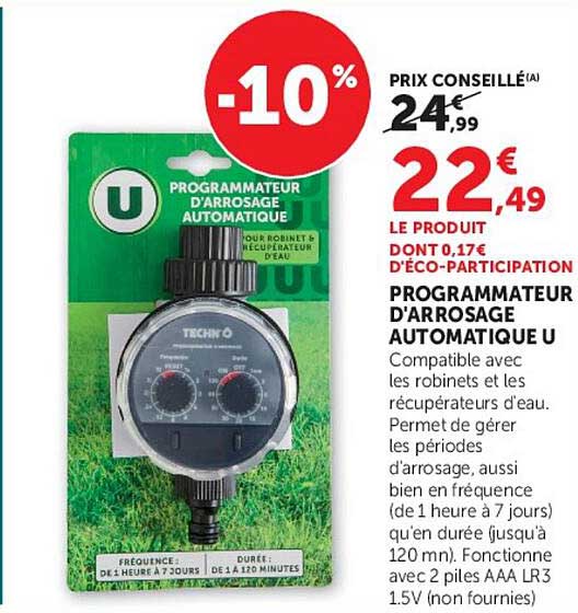 PROGRAMMATEUR D'ARROSAGE AUTOMATIQUE U