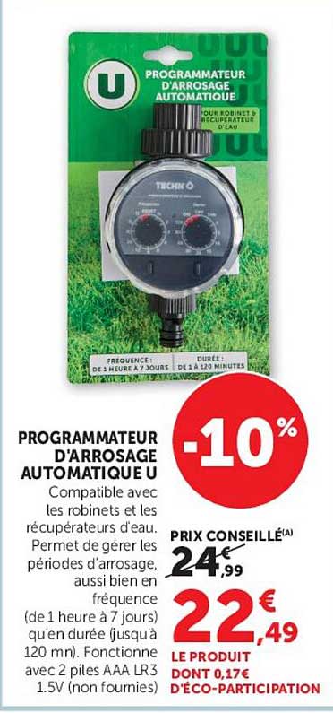 PROGRAMMATEUR D'ARROSAGE AUTOMATIQUE U