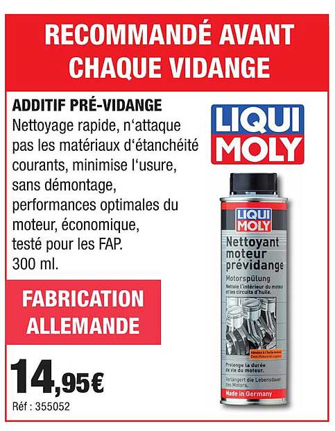RECOMMANDÉ AVANT CHAQUE VIDANGE