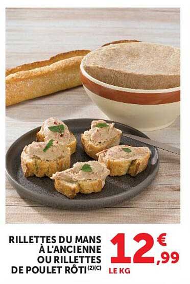 RILLETTES DU MANS À L'ANCIENNE OU RILLETTES DE POULET RÔTI (2)(C)
