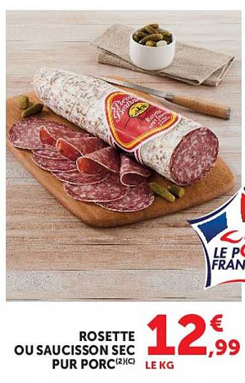ROSETTE OU SAUCISSON SEC PUR PORC(2)(1)