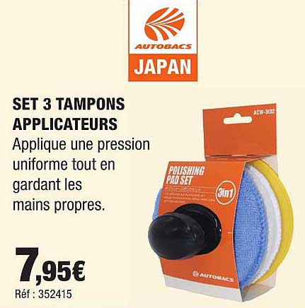 SET 3 TAMPONS APPLICATEURS