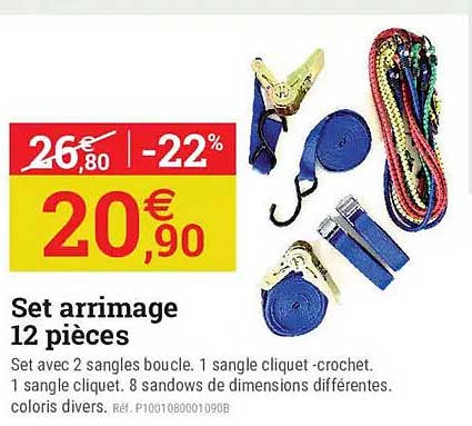Set arrimage 12 pièces
