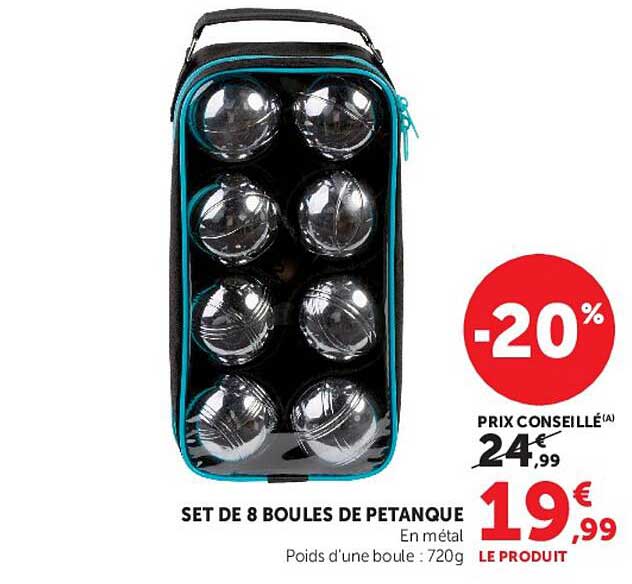 SET DE 8 BOULES DE PETANQUE