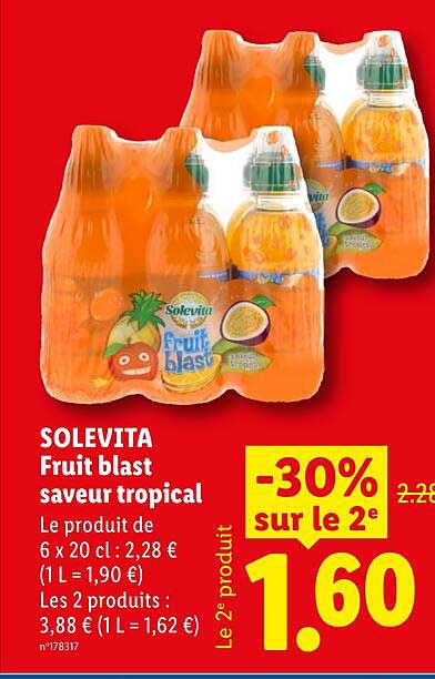 SOLEVITA Fruit blast saveur tropical
