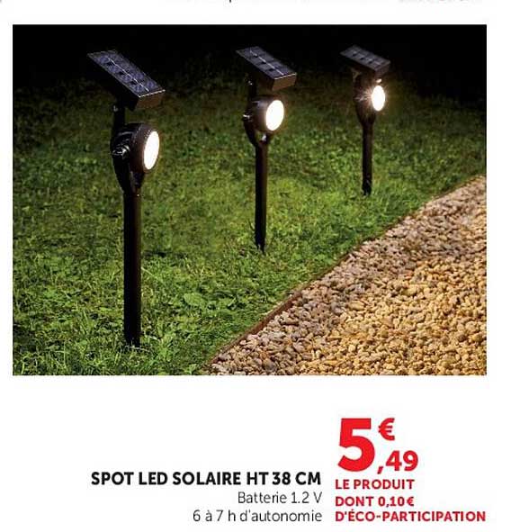 SPOT LED SOLAIRE HT 38 CM