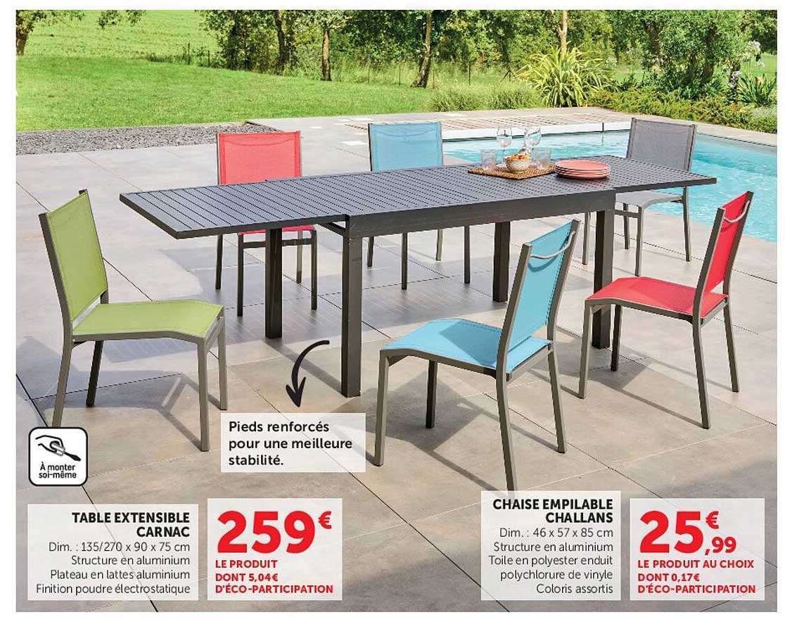 TABLE EXTENSIBLE CARNAC
