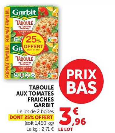 TABOULE AUX TOMATES FRAICHES GARBIT