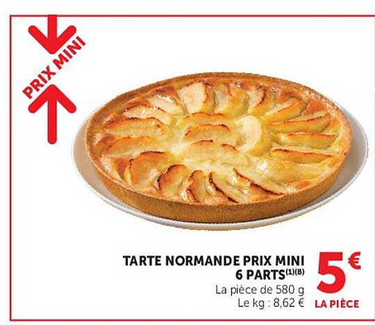 TARTE NORMANDE PRIX MINI 6 PARTS