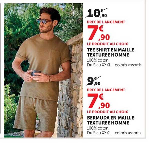 TEE SHIRT EN MAILLE TEXTUREE HOMME