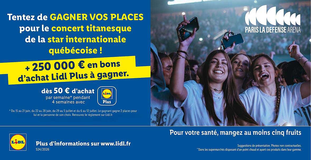 Tentez de GAGNER VOS PLACES pour le concert titanesque de la star internationale québécoise !