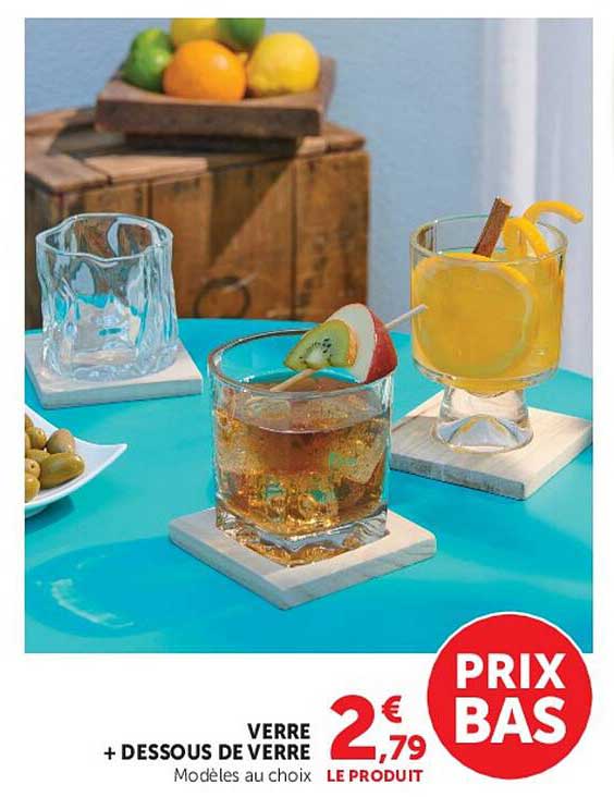 VERRE + DESSOUS DE VERRE