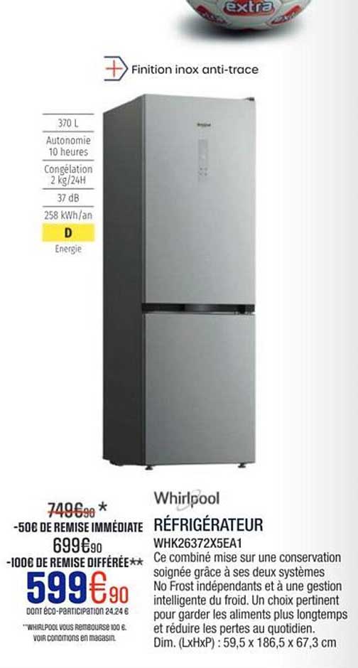 Whirlpool RÉFRIGÉRATEUR WHK26372X5EA1