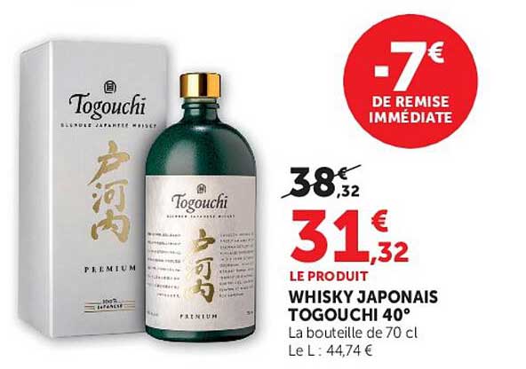 WHISKY JAPONAIS TOGOUCHI 40°