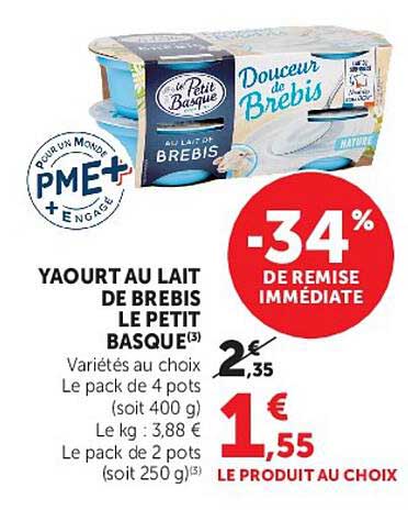 YAOURT AU LAIT DE BREBIS LE PETIT BASQUE