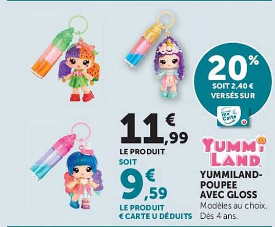 YUMMI LAND YUMMILAND-POUPEE AVEC GLOSS