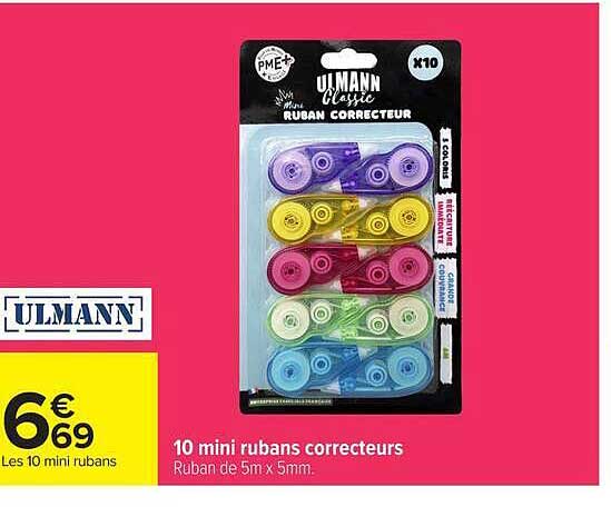 10 mini rubans correcteurs