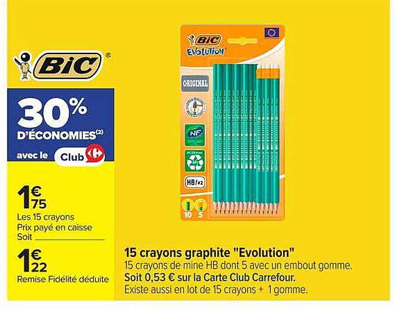 15 crayons graphite "Evolution"
