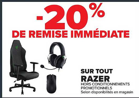 -20% DE REMISE IMMÉDIATE
