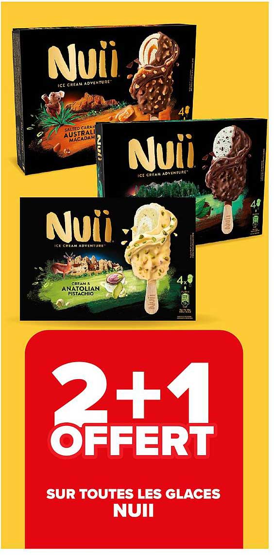 2+1 OFFERT SUR TOUTES LES GLACES NUII
